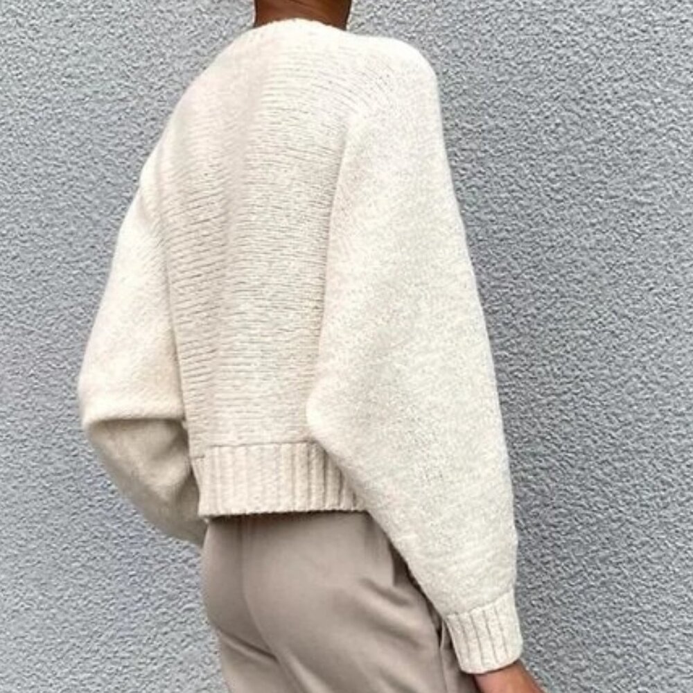 Aritzia Babaton 100% Alpaca Cream Knit Sweater